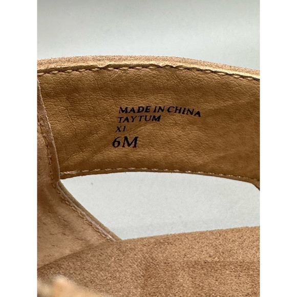 Adrienne Vittadini Taytum Taupe Open Toe Platform Sandals Shoes Sz 6M - Picture 9 of 10